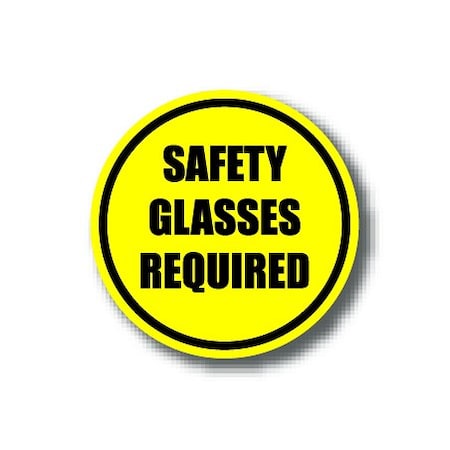 Ergomat 16in CIRCLE SIGNS - Safety Glasses Required DSV-SIGN 256 #1604 -UEN